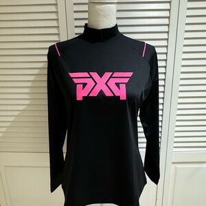 NWT PXG Glimmer Pullover Black and Pink Fitted Graphic